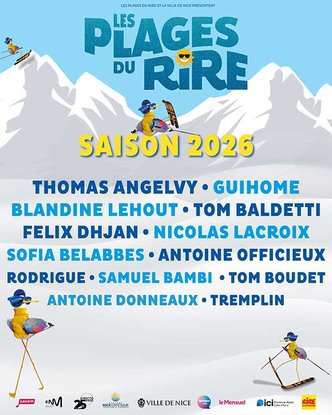 Affiche les plages du rire 2026 liste artistes