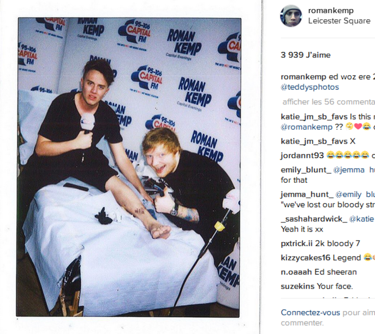 Ed Sheeran tatoueur