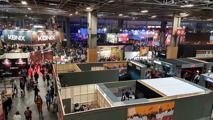 Un des pavillons de Paris Games Week 2018, vu de dessus.