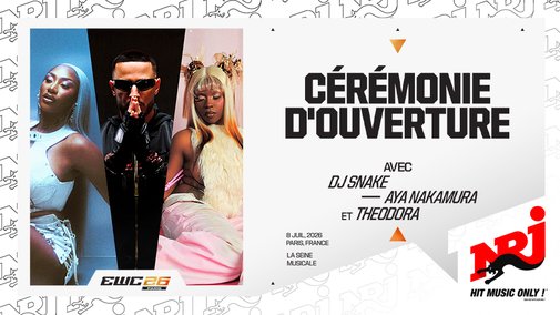 🎮 DJ Snake, Aya Nakamura et Theodora: gagnez vos places pour la cérémonie d'ouverture de l'Esports World Cup 2026 avec NRJ !