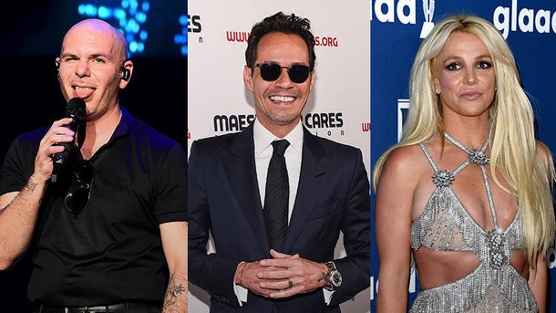 Pitbull révèle une prochaine collaboration avec Marc Anthony et Britney Spears