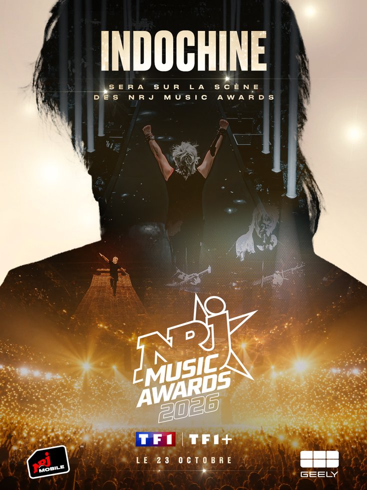 Indochine pour les NRJ Music Awards 2026