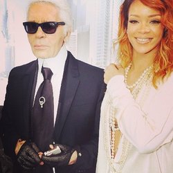 Rihana: The man himself @karllagerfeld #PaRih #fashionheaven