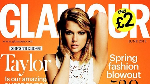 Taylor Swift en couverture du Glamour UK!