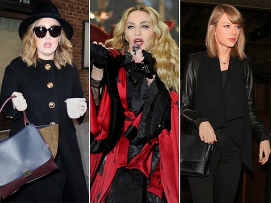 Adele, Madonna et Taylor Swift