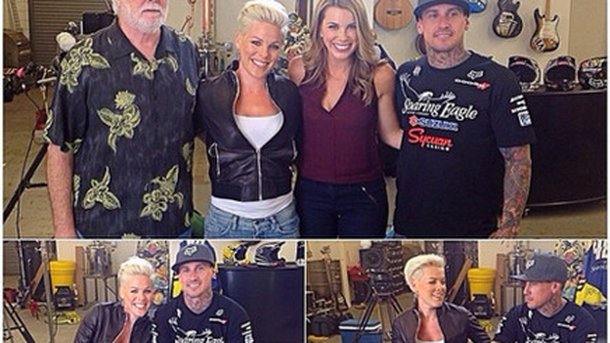 Pink : elle soutien son mari dans toutes les situations!