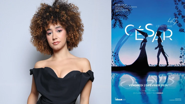 Léna Situation à la Fashion Week, 2023 à Paris, France / Affiche officielle des César 2024