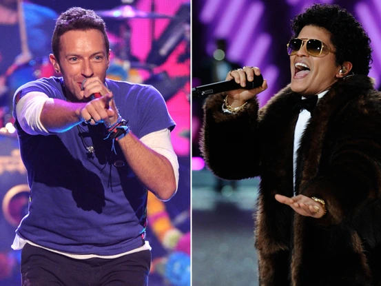 Chris Martin et Bruno Mars