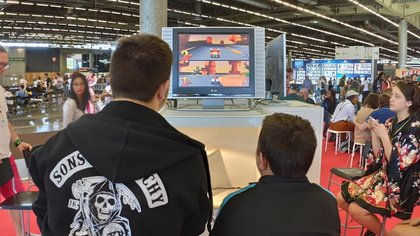 Crash Team Racing (le jeu original sur PlayStation) sur le stand MO5.com.