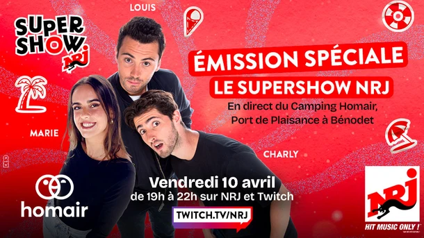 🎙️ Le Supershow NRJ en direct du camping : une soirée exceptionnelle à ne pas manquer !