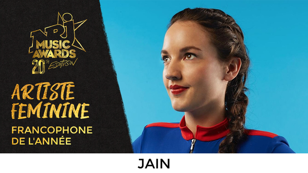 Jain est l’«Artiste Féminine Francophone de l’Année»