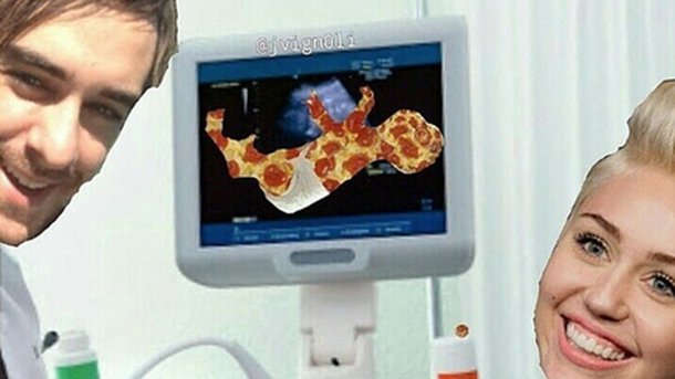 Miley Cyrus : enceinte... d'une pizza !