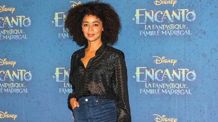 Aurélie Konate lors de la projection de « Encanto » à Paris