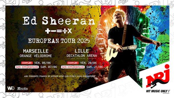 Ed Sheeran en concert : une seconde date ajoutée à Lille et à Marseille