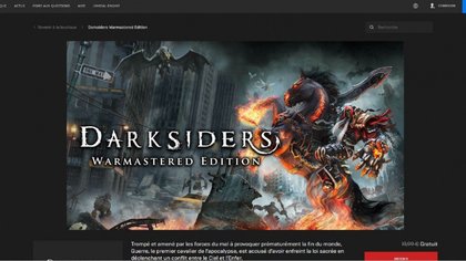 Darksiders: Warmastered Edition est gratuit sur l'Epic Games Store jusqu'au 9 janvier