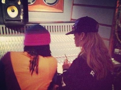 Rihanna en studio
