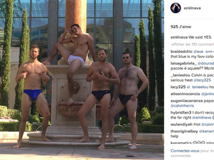 Calvin Harris en slip de bain