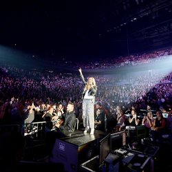 Céline Dion sur la scène de la Royal Arena à Copenhague