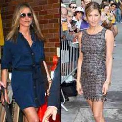 Jennifer Aniston 1 fille 2 looks
