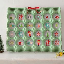 Un calendrier de l'Avent originale à partir d'une boîte d'oeufs