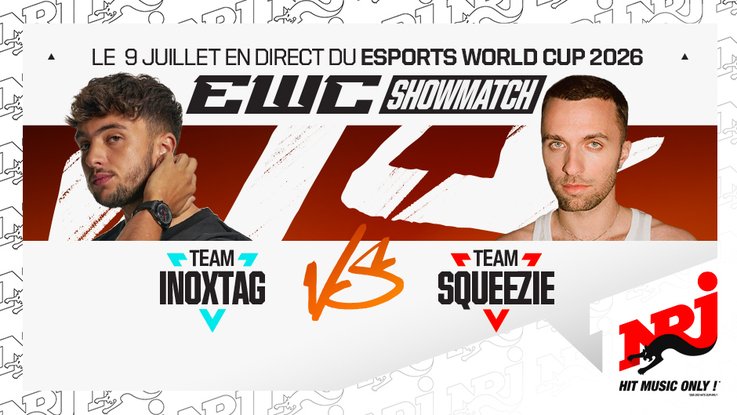 Esports World Cup 2026: Le showmatch Inoxtag vs Squeezie