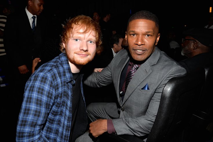 Ed Sheeran et Jamie Foxx en 2015 (Californie)