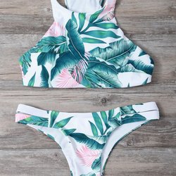 Brassière imprimé tropical