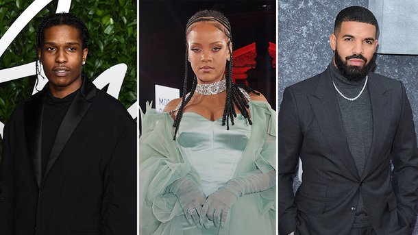 Rihanna, célibataire, vue en compagnie d’A$AP Rocky et Drake !