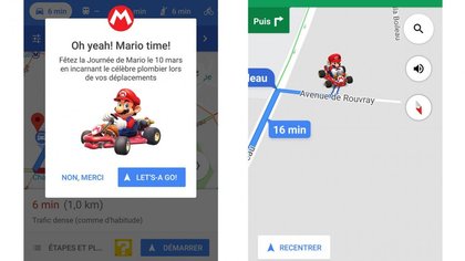 Mario Kart Google Maps