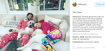 Miley Cyrus fête Noël avec la famille de Liam Hemsworth