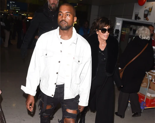 Kanye West et Kris Jenner à Paris