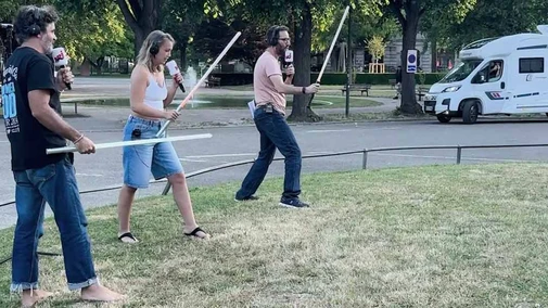 Combat de sabre laser en plein Strasbourg !