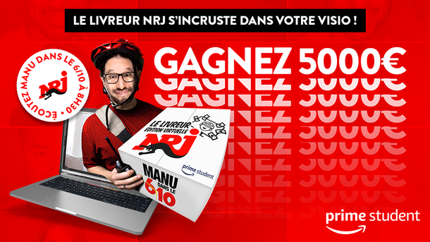 Le livreur NRJ est passé en mode virtuel et s’est incrusté dans vos appels visio !