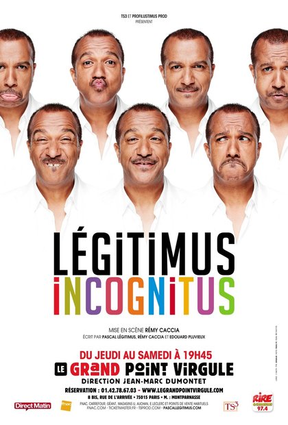 Pascal Légitimus - Légitimus Incognitus au Grand Point Virgule - Affiche HD new avec Rire & Chansons