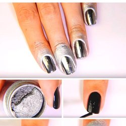 On test le vernis en poudre.