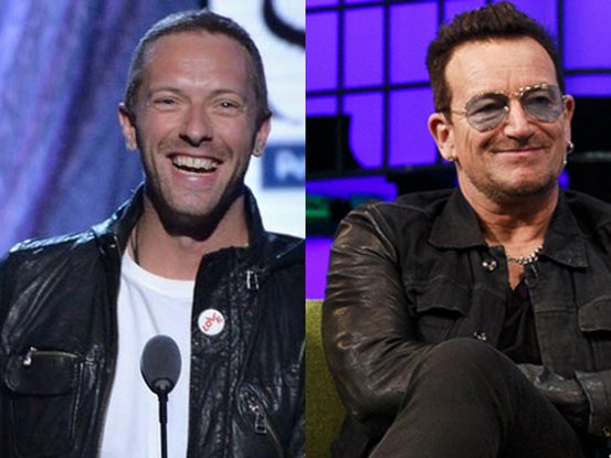 Chris Martin et Bono