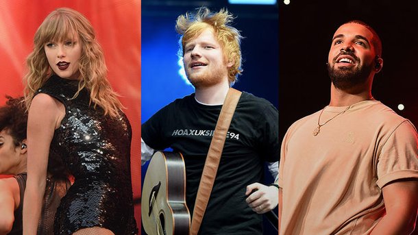 Taylor Swift, Ed Sheeran, Drake… : les 10 artistes les plus populaires de ce début d'année 2018