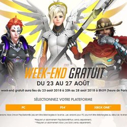 Overwatch gratuit sur PC, PS4 et Xbox One du 23 au 27 août 2018