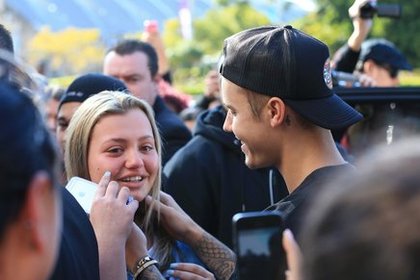 Justin Bieber avec ses fans en Australie