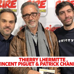 Patrick Chanfray et Vincent Piguet au standard de Rire & Chansons - face à Thierry Lhermitte - photo - Rire & Chansons