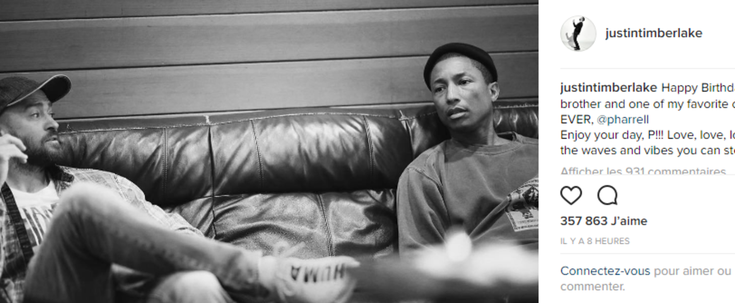 Justin TImberlake et Pharrell Williams