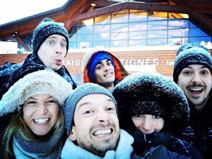 CAUET et l'équipe à Tignes