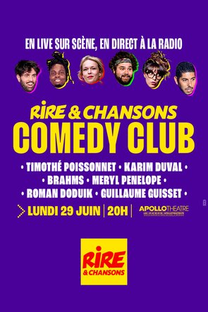 Jeu concours - Rire & Chansons Comedy Club du 26 juin 2026 - Invitations à gagner