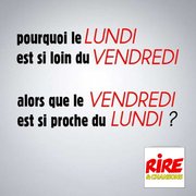 Pourquoi le lundi est si loin du vendredi, alors que le vendredi est si proche du lundi ?