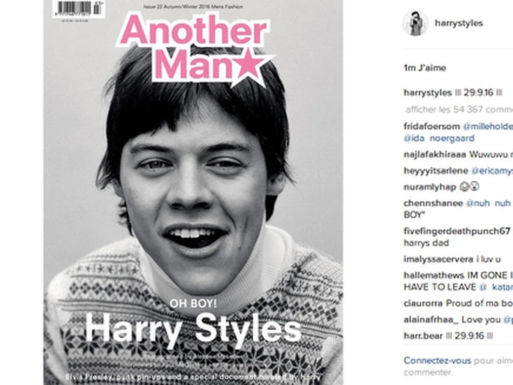 Harry Styles pour le magazine Another Man