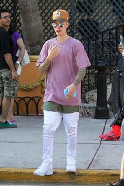 Justin Bieber à la sortie de la Villa Versace à Miami
