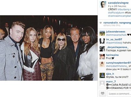  Sam Smith-Clara Delavingne-Kate Moss-Naomi Campbell
