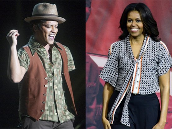 Bruno Mars et Michelle Obama 
