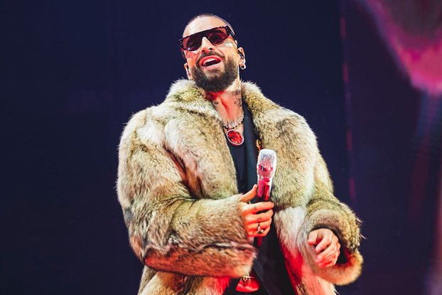 Maluma en concert à Madrid en avril 2025