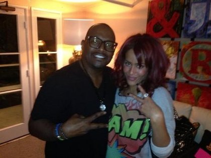 Amel Bent: hier au studio , avec Randy Jackson....mariahCarey, AmericanIdol 